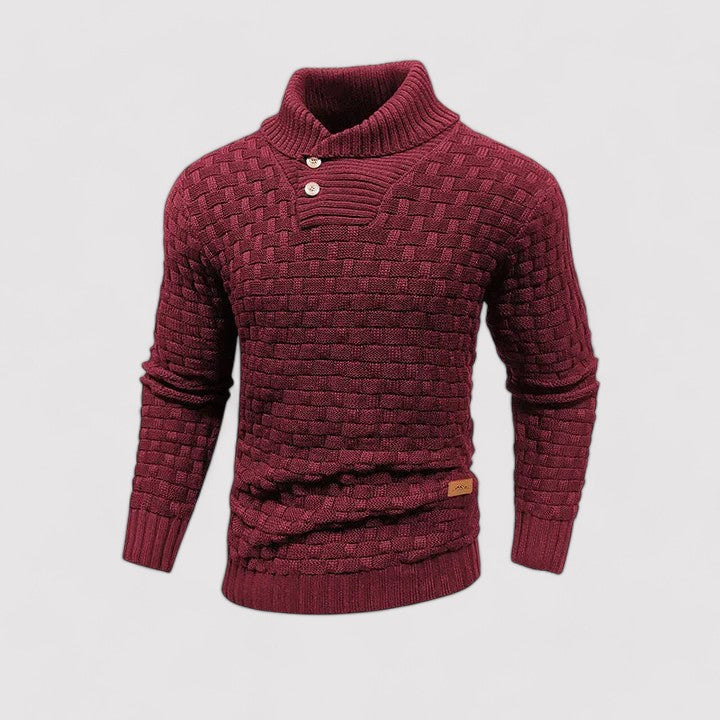 Maglione Elegante Invernale con Collo Alto e Bottoni per Uomo - Comfort e Stile raffinato Stile Italiano
