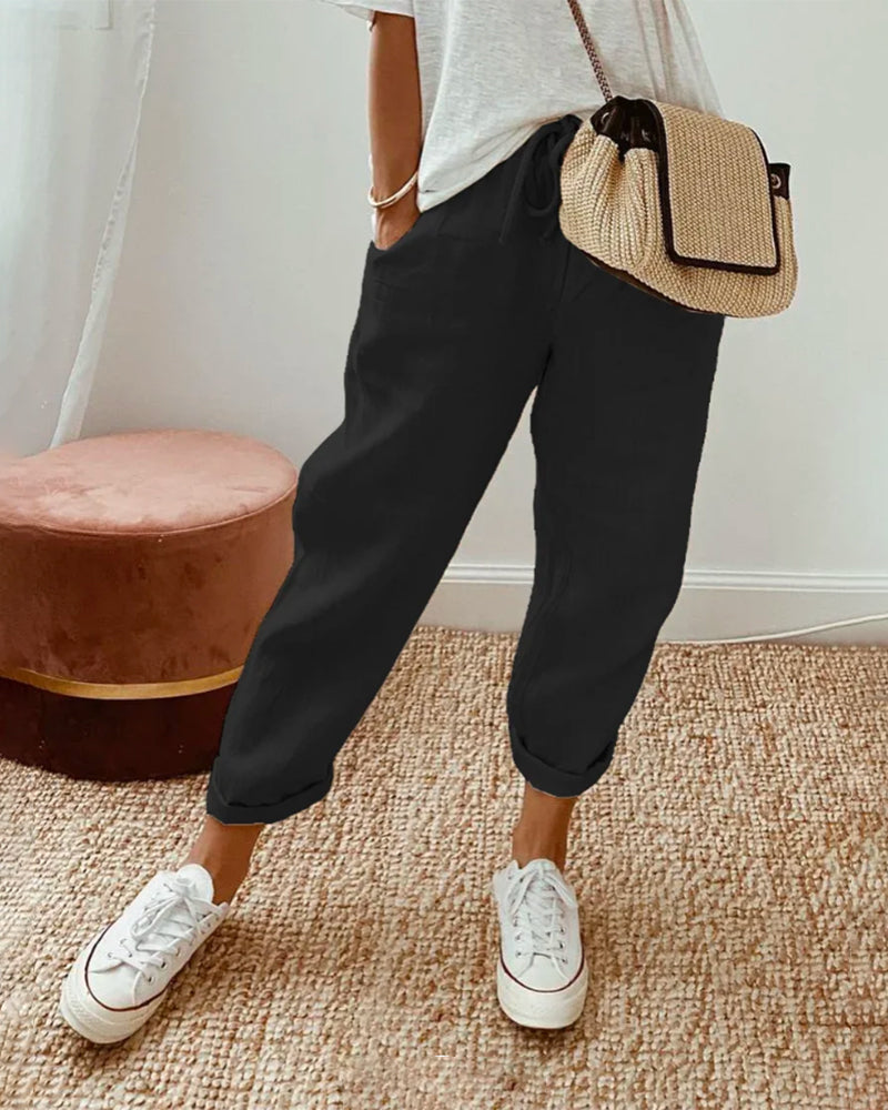 Pantaloni Estivi Casual e Confortevoli per Donne - Modello 'Helen' Stile Italiano