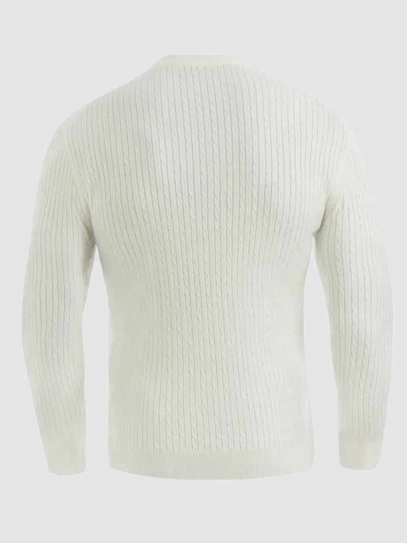 Maglione Casual in Maglia a Treccia Caldo per Uomini - Comfort ed Eleganza con Alta Elasticità Stile Italiano