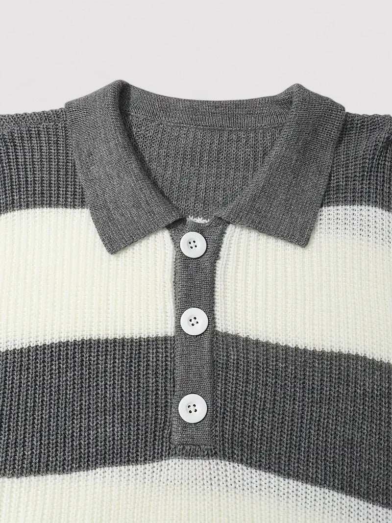 Maglione Striato Tricot Elegante da Uomo per Stile Casual Stile Italiano