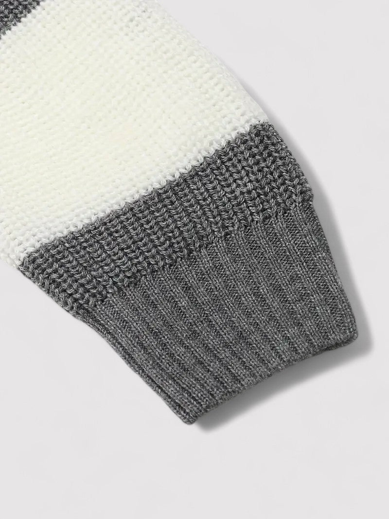 Maglione Striato Tricot Elegante da Uomo per Stile Casual Stile Italiano