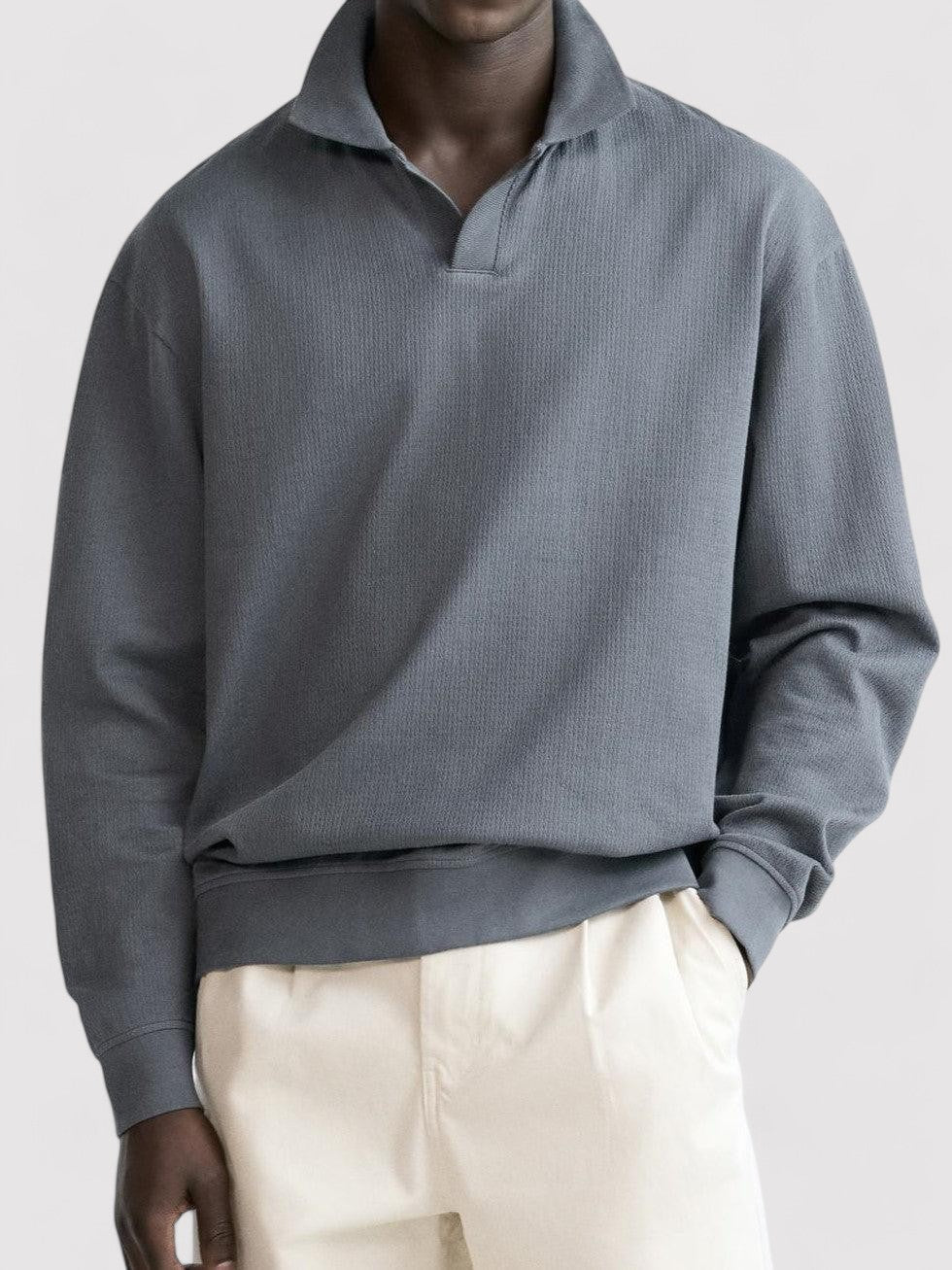 Maglione da Uomo Elegante in Stile Old Money a Maniche Lunghe - Comfort e Classe per Ogni Occasione Stile Italiano