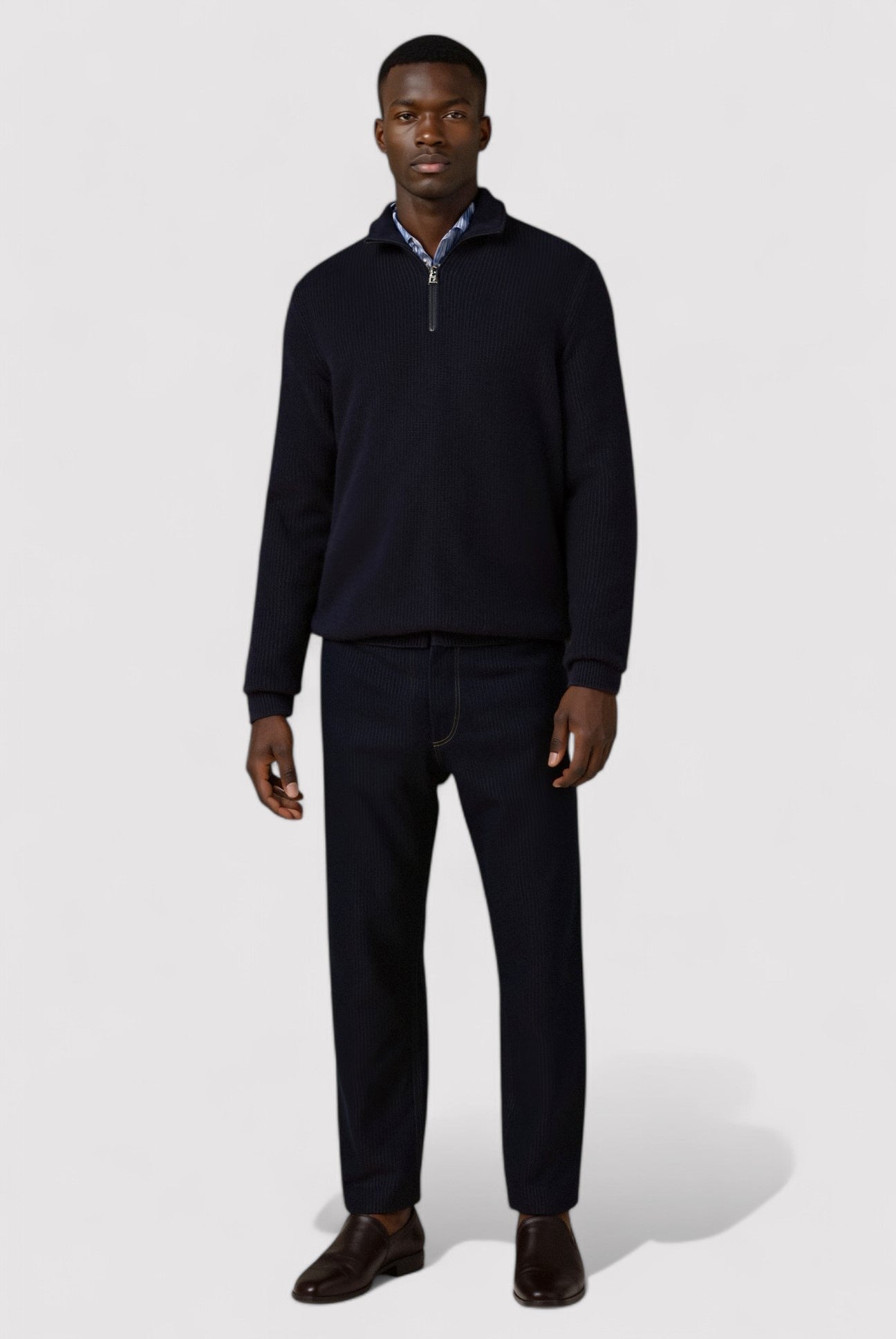 Maglione in Lana per Uomo con Zip - Elegante e Classico per l'Inverno Stile Italiano