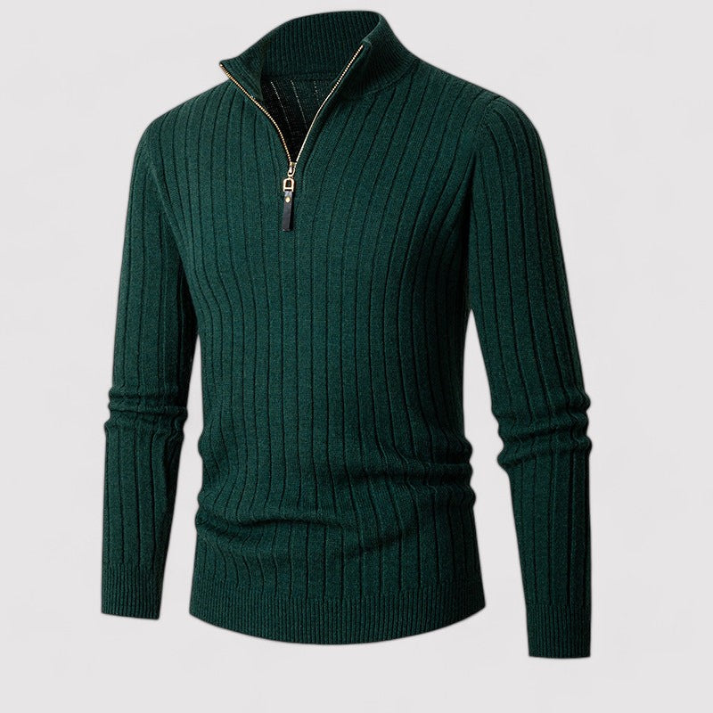 Maglione Casual da Uomo con Zip Elegante e Confortevole Stile Italiano