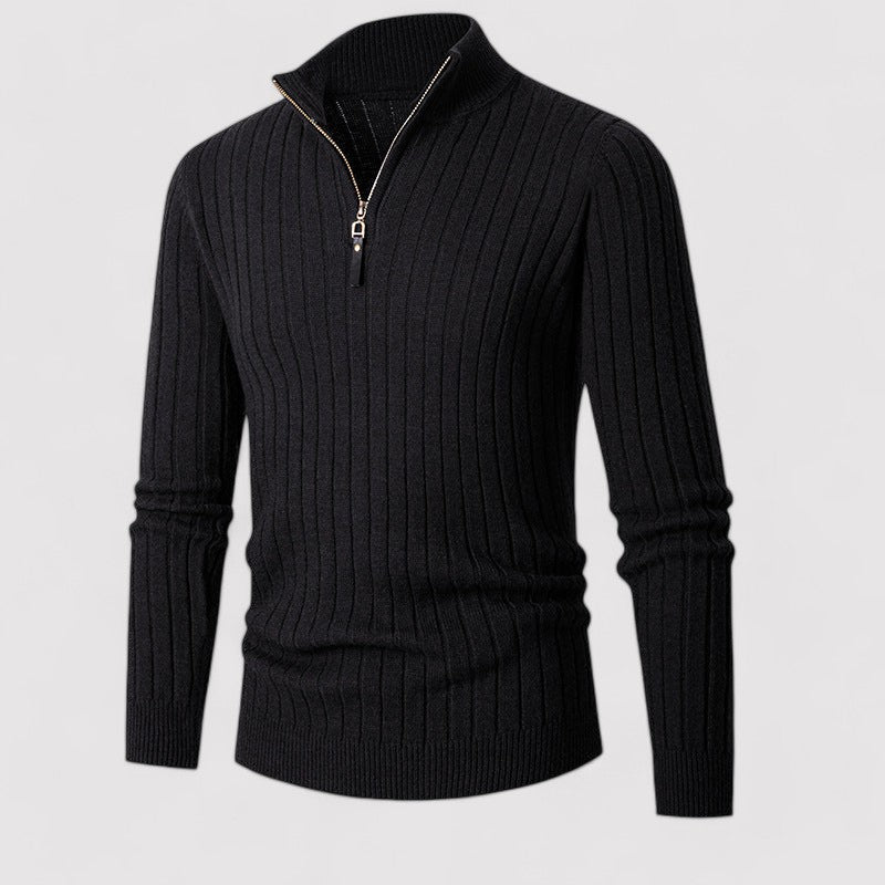 Maglione Casual da Uomo con Zip Elegante e Confortevole Stile Italiano