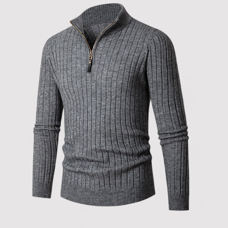 Maglione Casual da Uomo con Zip Elegante e Confortevole Stile Italiano