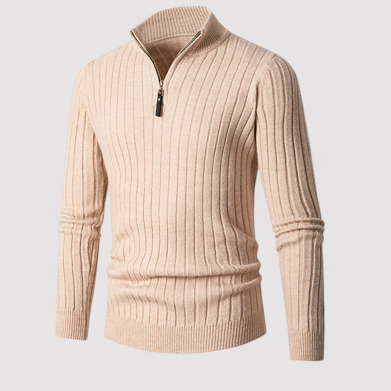 Maglione Casual da Uomo con Zip Elegante e Confortevole Stile Italiano