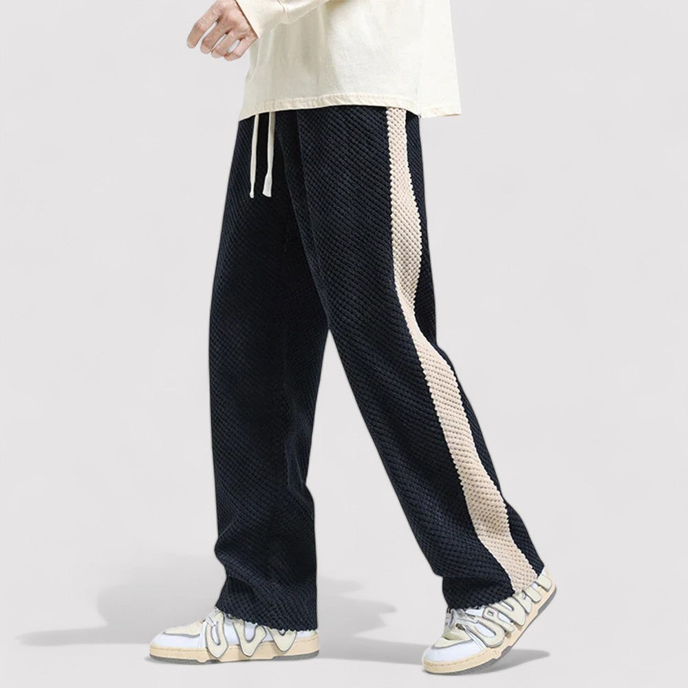 Pantaloni da Jogging in Velluto a Coste Waffle per Uomo - Comfort e Stile senza Tempo Stile Italiano