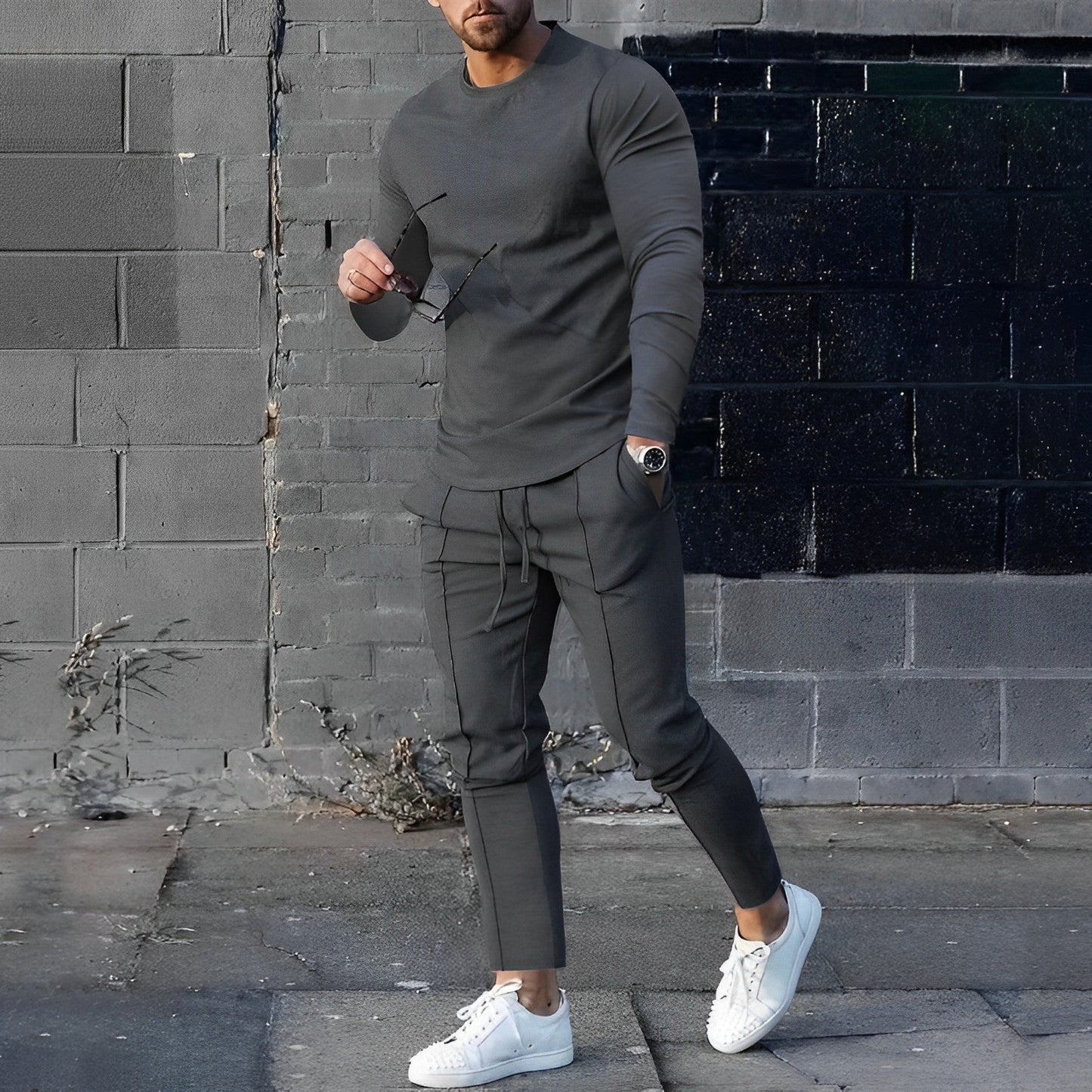 Completo Sportivo Elegante per Uomo Stile Italiano