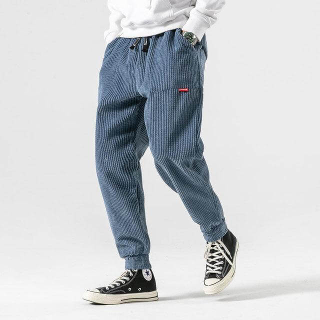 Pantaloni Eleganti in Velluto a Coste Larghi per Uomo Stile Italiano