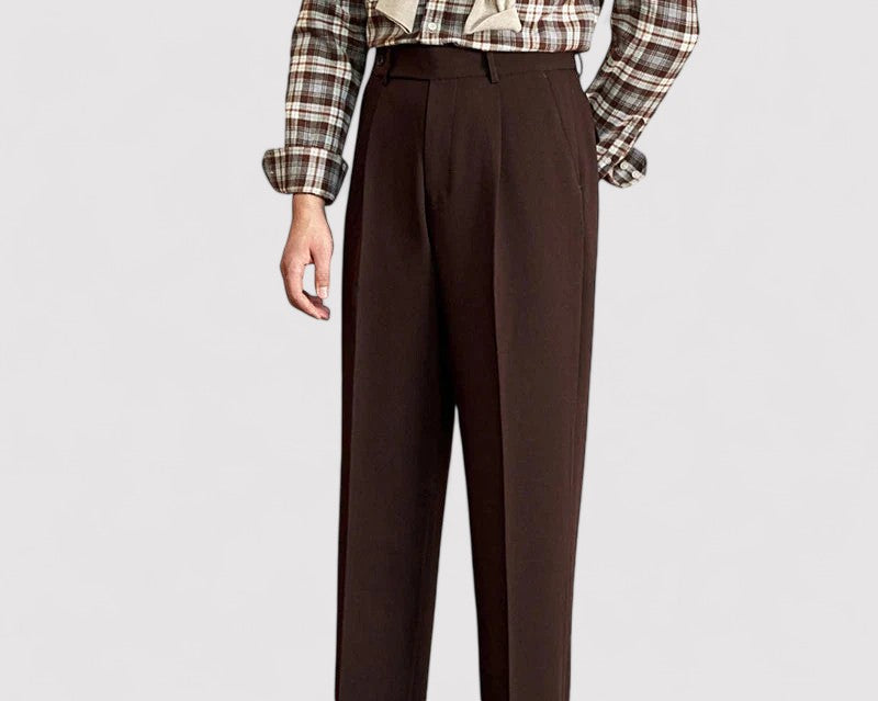 Pantaloni Eleganti Italiani da Uomo a Taglio Dritto per Occasioni Formali e Casual Stile Italiano