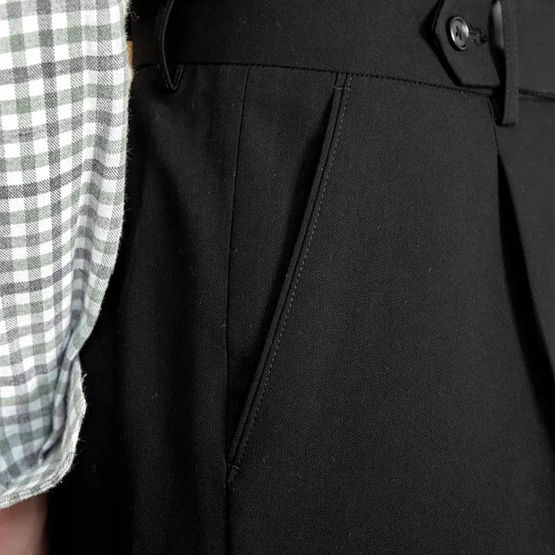 Pantaloni Eleganti Italiani da Uomo a Taglio Dritto per Occasioni Formali e Casual Stile Italiano