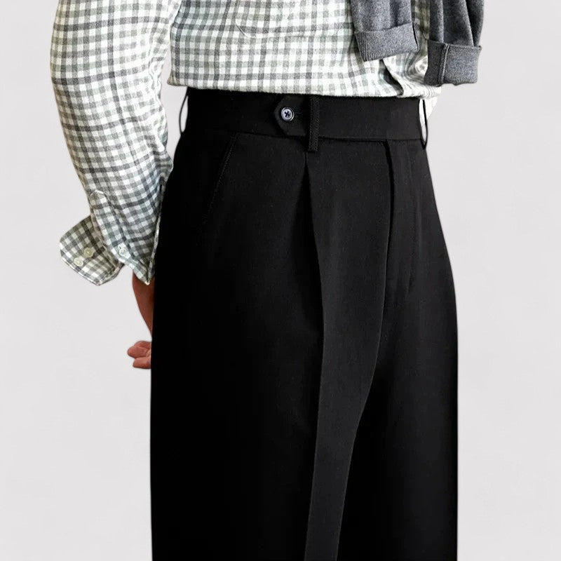 Pantaloni Eleganti Italiani da Uomo a Taglio Dritto per Occasioni Formali e Casual Stile Italiano