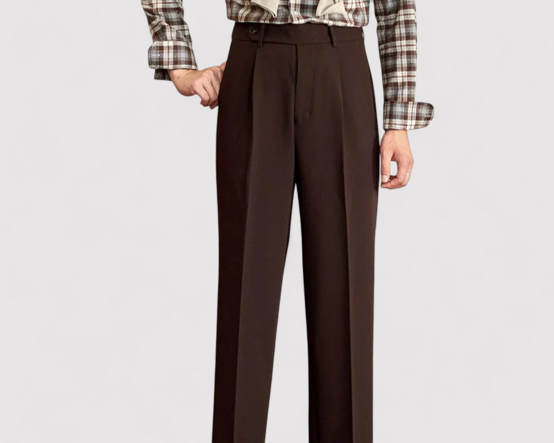 Pantaloni Eleganti Italiani da Uomo a Taglio Dritto per Occasioni Formali e Casual Stile Italiano