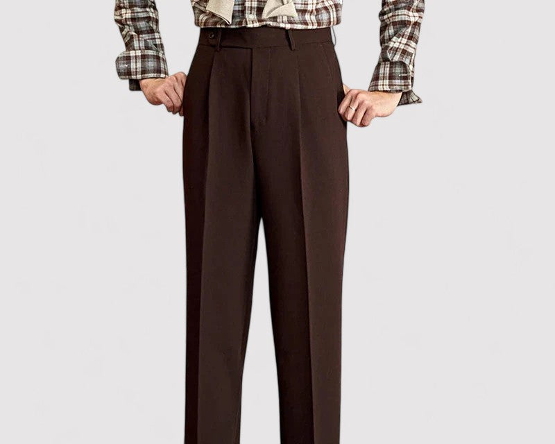 Pantaloni Eleganti Italiani da Uomo a Taglio Dritto per Occasioni Formali e Casual Stile Italiano