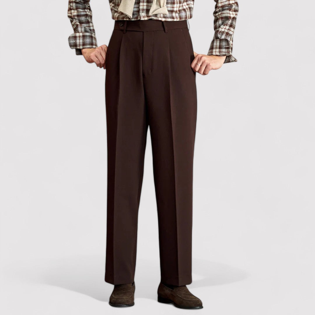 Pantaloni Eleganti Italiani da Uomo a Taglio Dritto per Occasioni Formali e Casual Stile Italiano