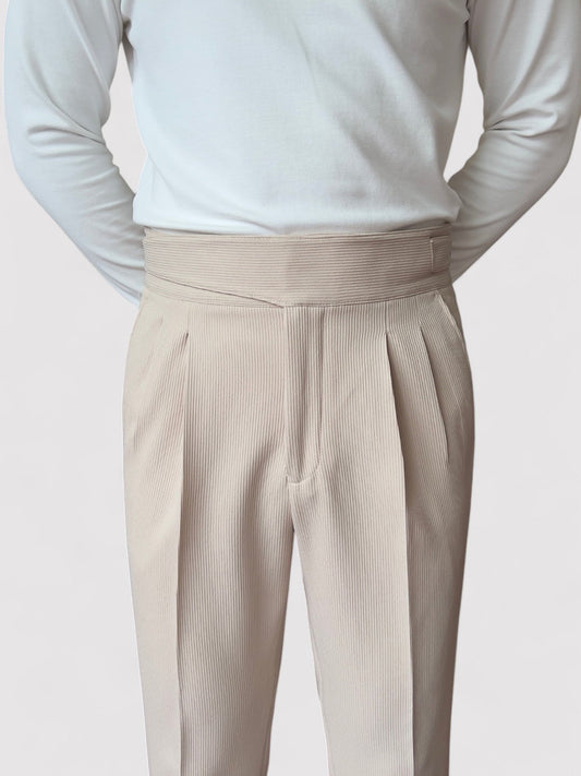 Pantaloni Gurkha Uomo a Vita Alta in Stile Classico - Eleganza Senza Tempo Stile Italiano