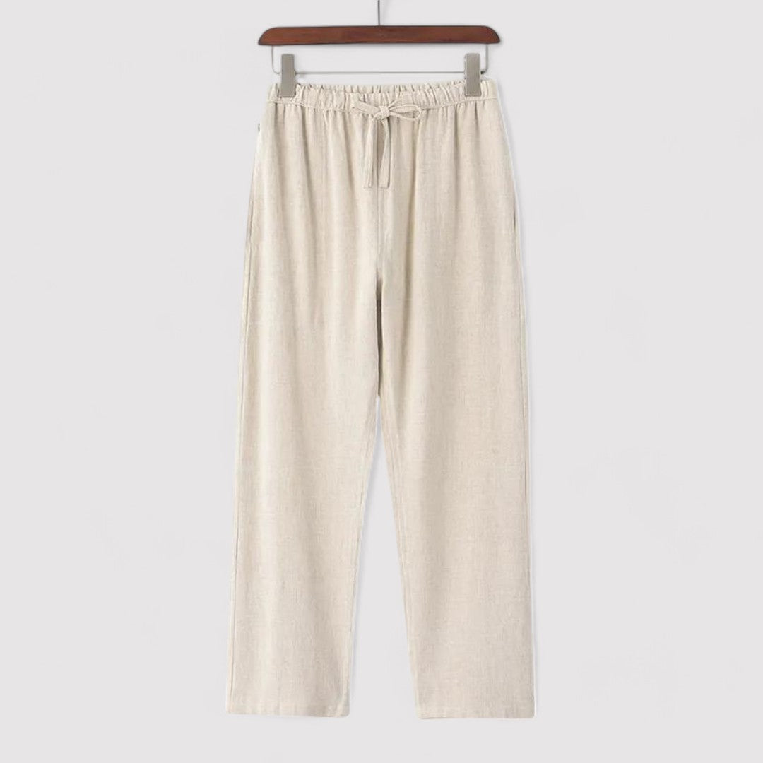 Pantaloni in Lino Oversize per Comfort e Stile Elegante Stile Italiano