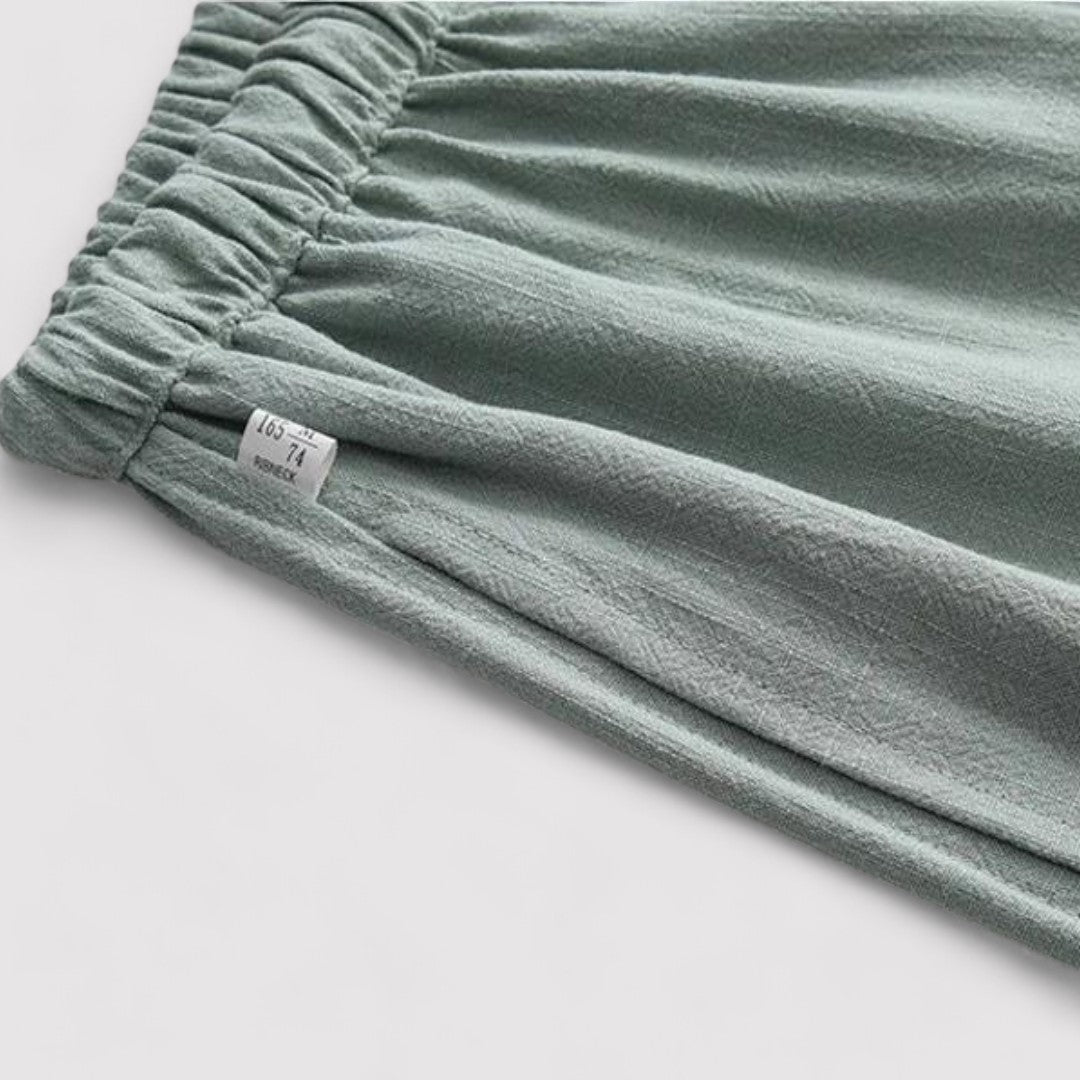 Pantaloni in Lino Oversize per Comfort e Stile Elegante Stile Italiano