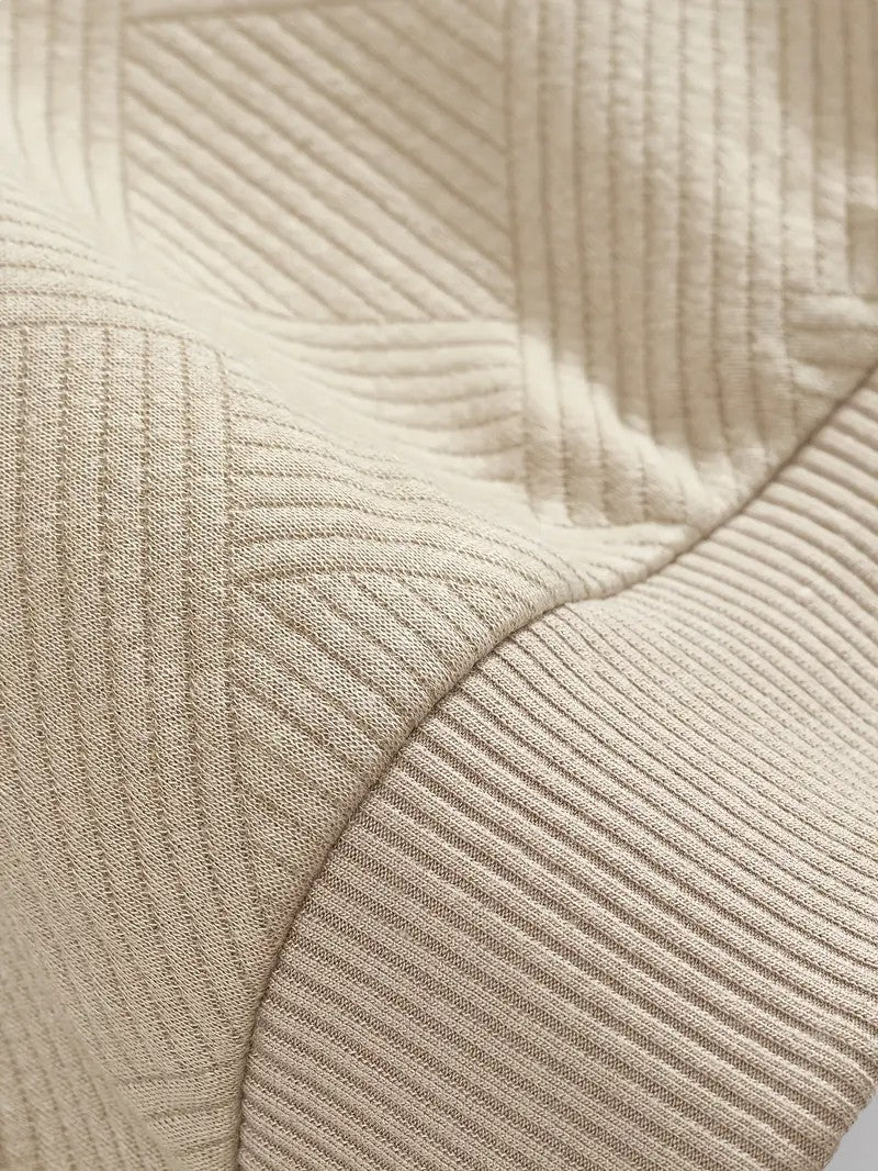 Pullover Jacquard Elegante con Zip per Uomo e Donna Stile Italiano