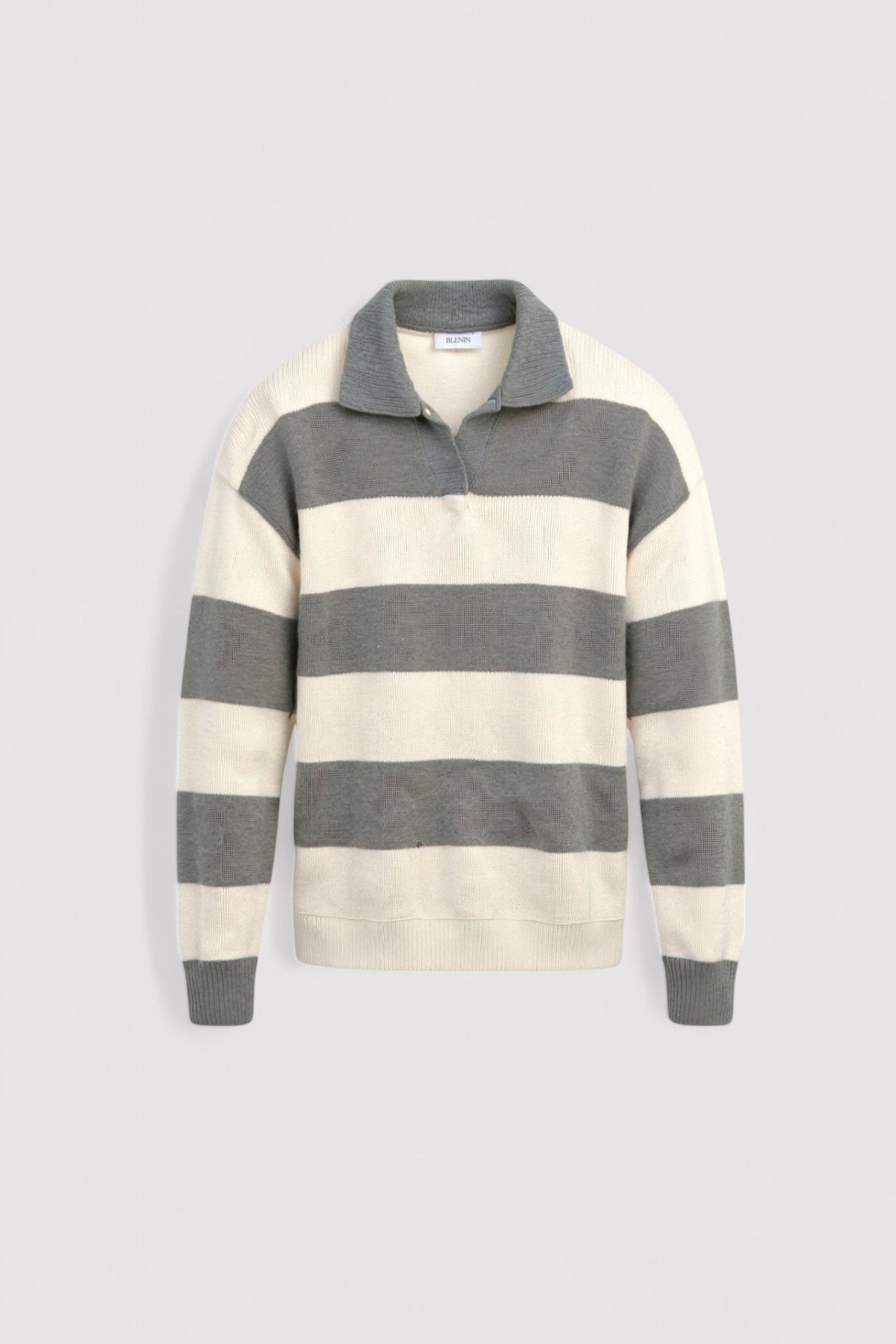 Pullover a Polo Striato per Uomo Stile Old Money - Eleganza Sottile e Comfort Moderno Stile Italiano