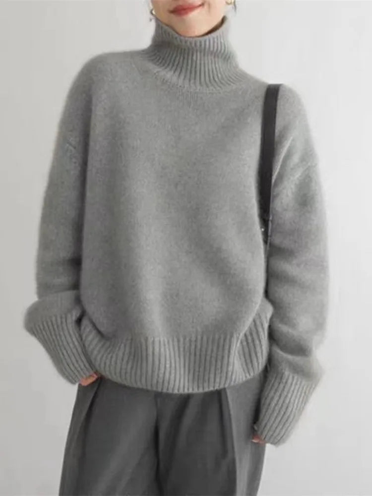 Ilaria - Maglione dolcevita in cashmere di lusso per un inverno elegante