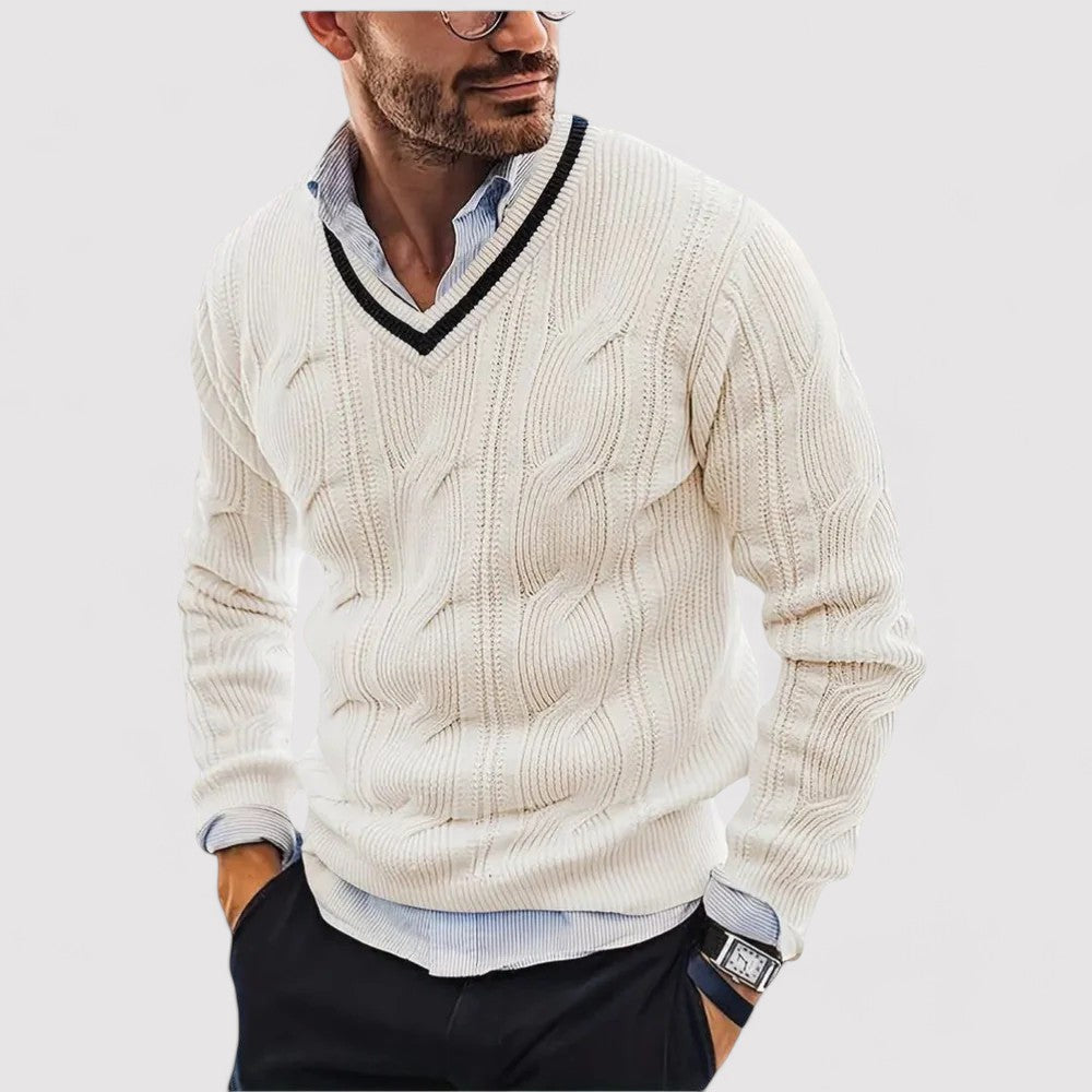 Maglione Elegante a Maniche Lunghe in Tricot per un Comfort Raffinato Stile Italiano