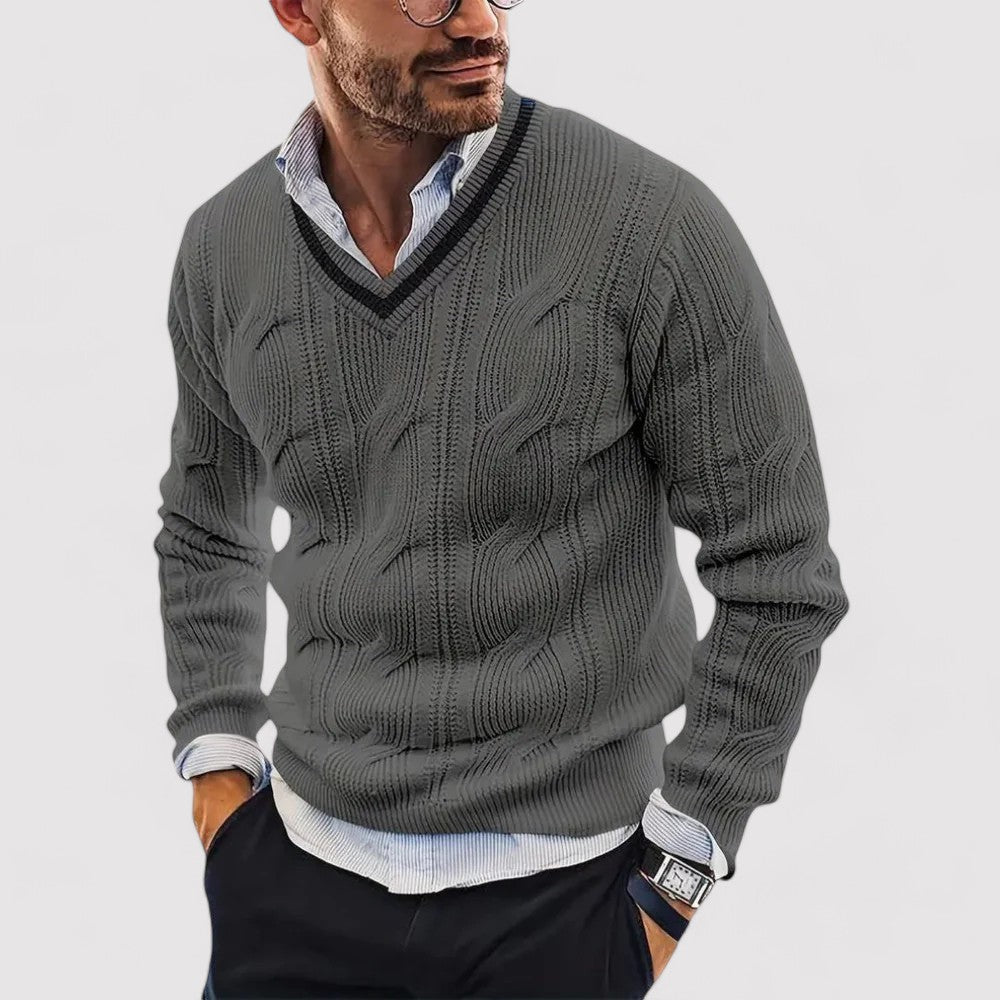 Maglione Elegante a Maniche Lunghe in Tricot per un Comfort Raffinato Stile Italiano