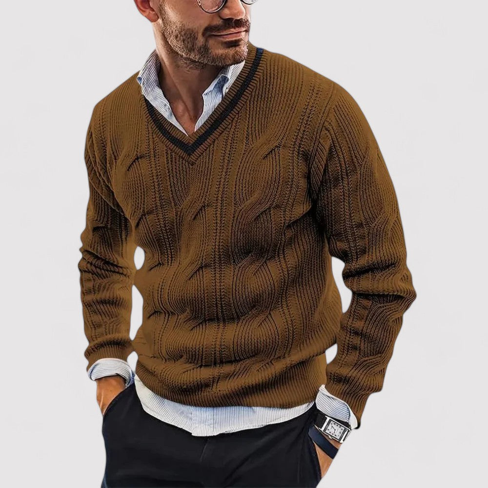 Maglione Elegante a Maniche Lunghe in Tricot per un Comfort Raffinato Stile Italiano