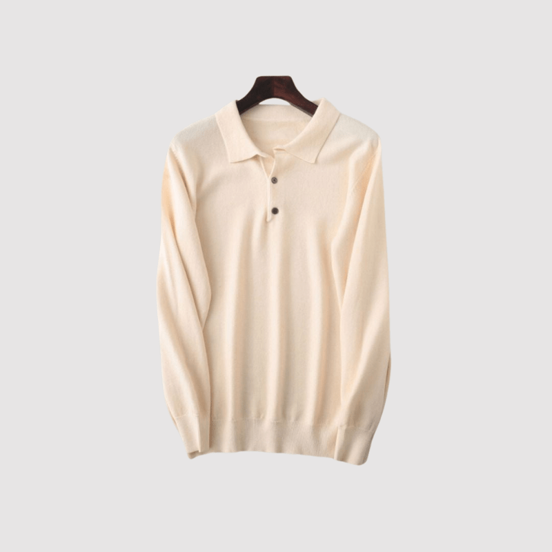 Maglione Polo di Lusso Elegante in Cashmere Stile Italiano
