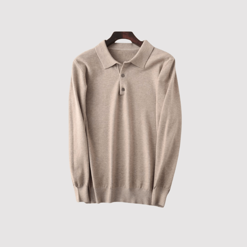 Maglione Polo di Lusso Elegante in Cashmere Stile Italiano