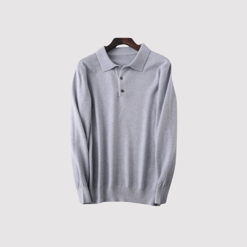 Maglione Polo di Lusso Elegante in Cashmere Stile Italiano