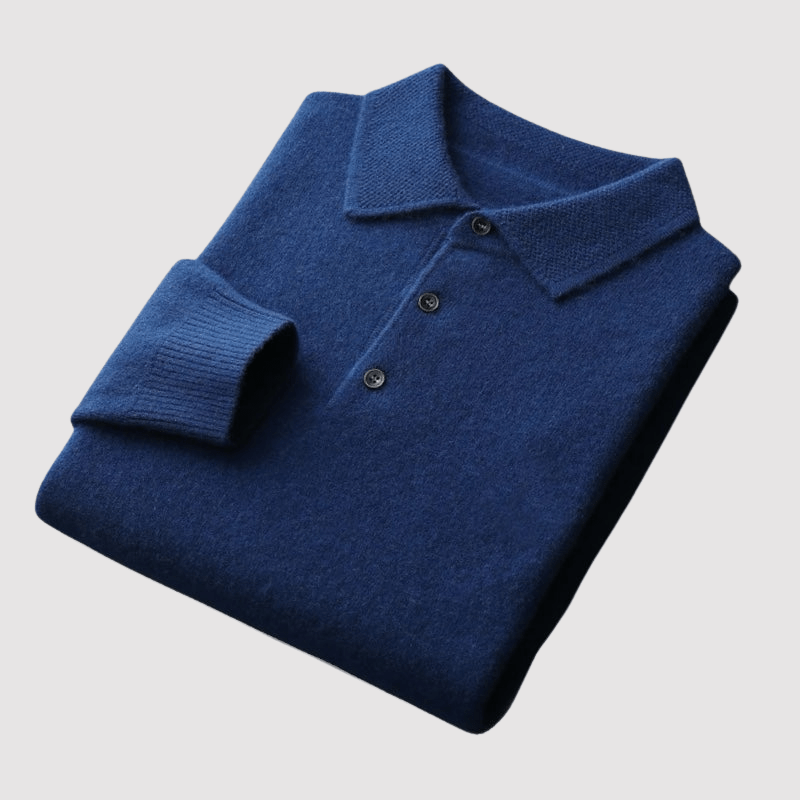Maglione in Merino con Collo a Polo Old Money - Eleganza Classica e Comfort Stile Italiano