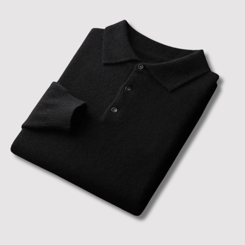 Maglione in Merino con Collo a Polo Old Money - Eleganza Classica e Comfort Stile Italiano