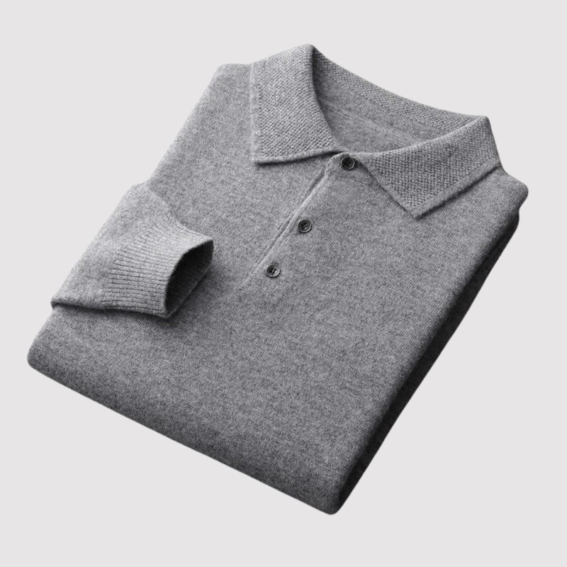 Maglione in Merino con Collo a Polo Old Money - Eleganza Classica e Comfort Stile Italiano