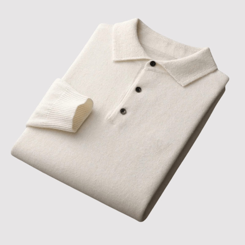 Maglione in Merino con Collo a Polo Old Money - Eleganza Classica e Comfort Stile Italiano