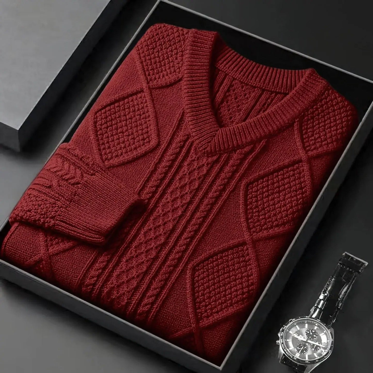 Maglione da Uomo in Maglia Morbida e Lussuosa - Comfort e Stile Elegante Stile Italiano