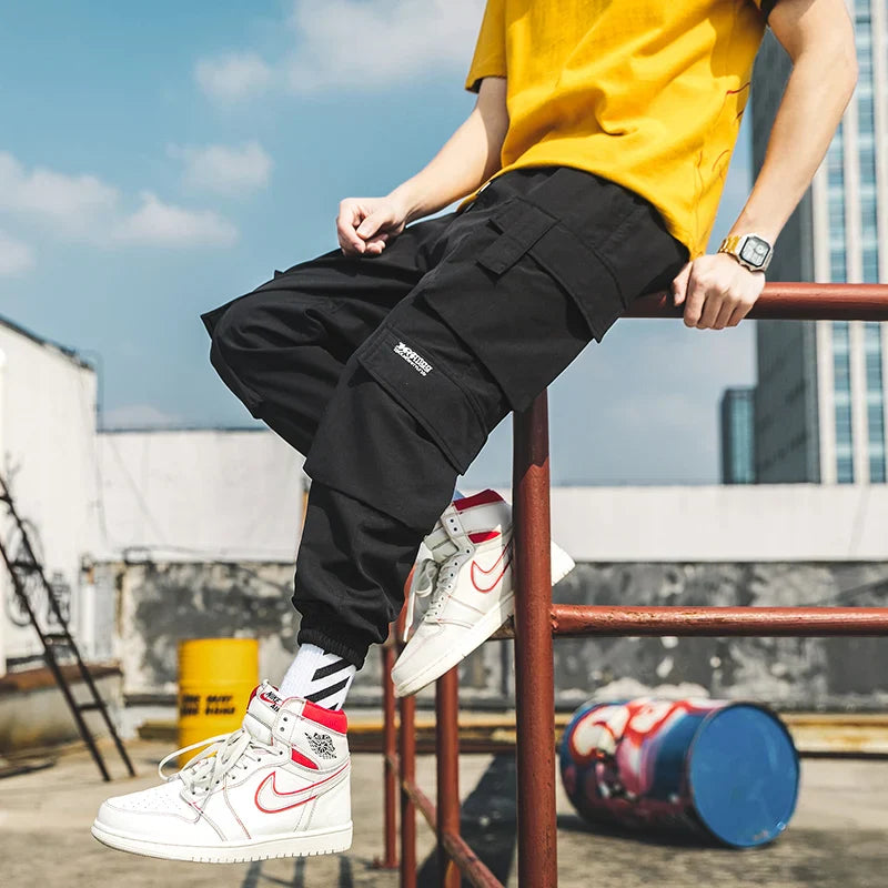 Pantaloni cargo uomo daily | Streetstyle baggy in tessuto stretch per un look urbano
