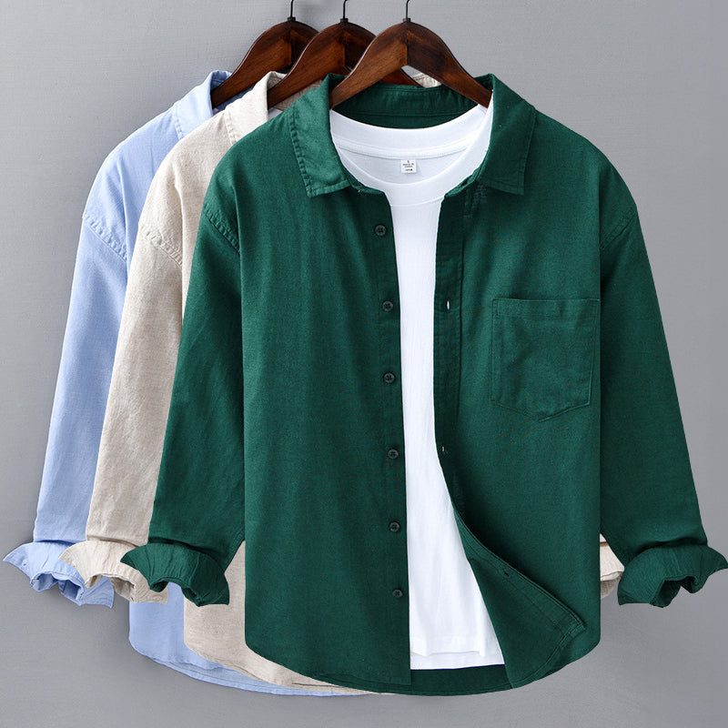 Camicia in Lino Azzurra Theodore Willow