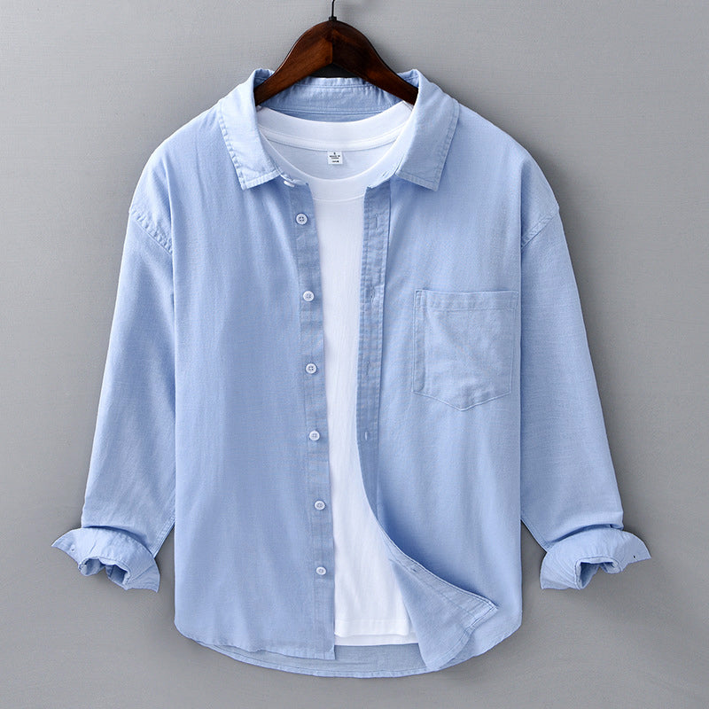 Camicia in Lino Azzurra Theodore Willow
