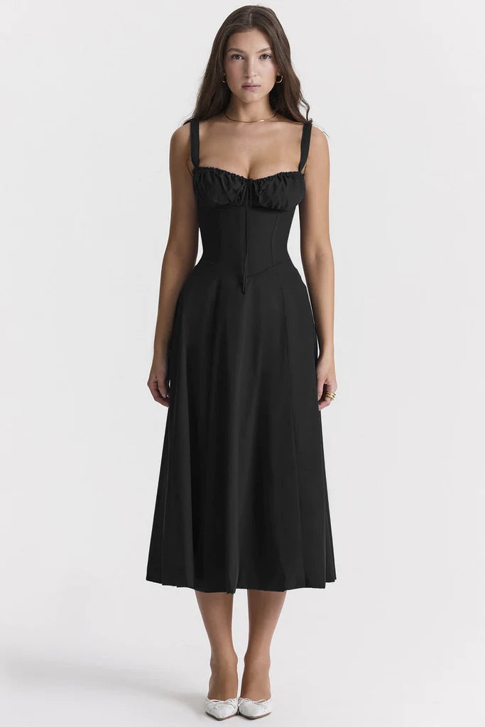 Vestito Estivo Avery Midi Bustier Corset per Stile Estivo Stile Italiano