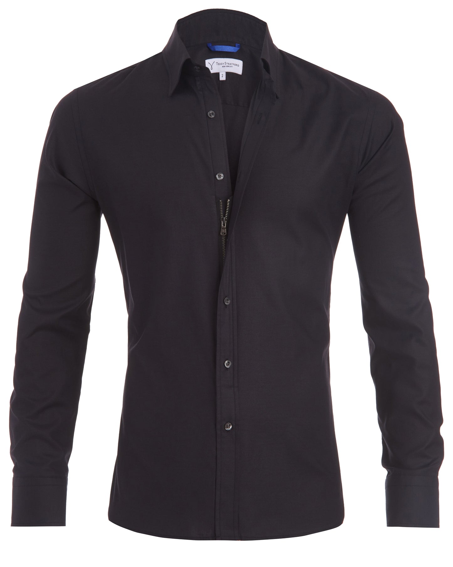 Zeno - Camicia slim-fit elegante in stretch premium per uomini con maniche lunghe