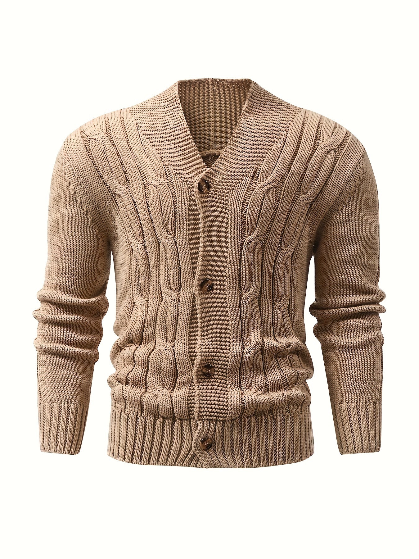 Bennette - Maglione da uomo lavorato a maglia con maniche lunghe e chiusura a bottoni