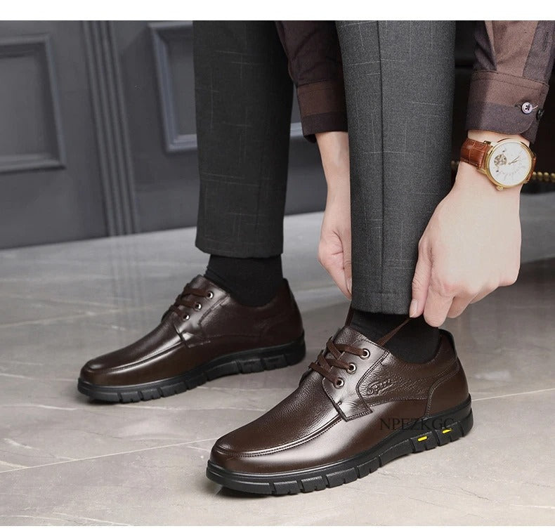 Marco - Scarpe da uomo eleganti e comode in pelle con lacci