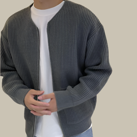 Zeno - Elegante giacca a maglia per uomo con colletto classico