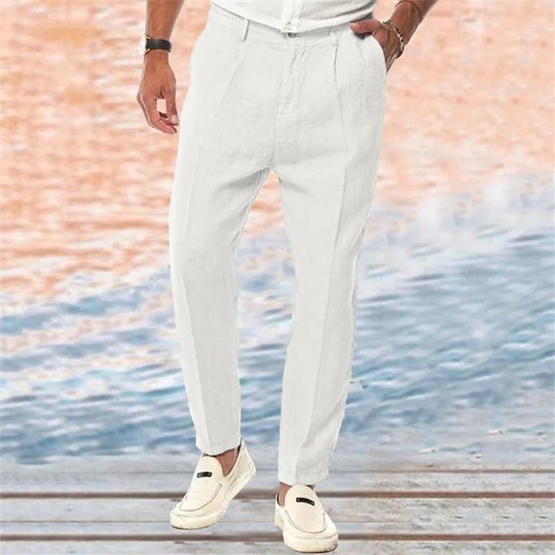 Sebastian - Pantaloni in lino solidi
