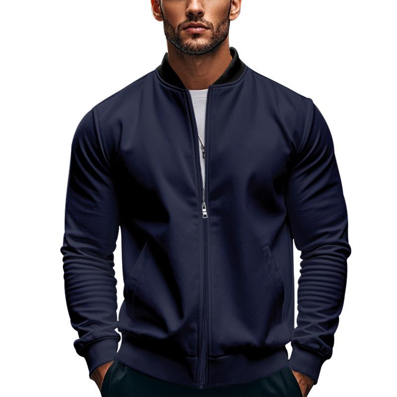 Otto - Giacca Casual da Uomo con Zip a Colore Contrasto