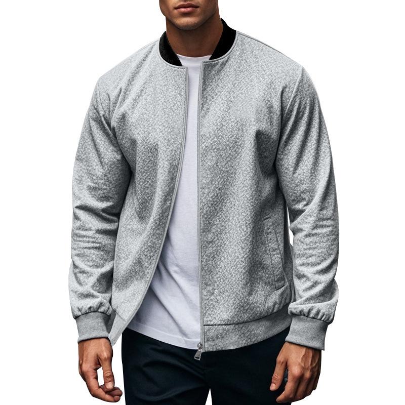 Otto - Giacca Casual da Uomo con Zip a Colore Contrasto