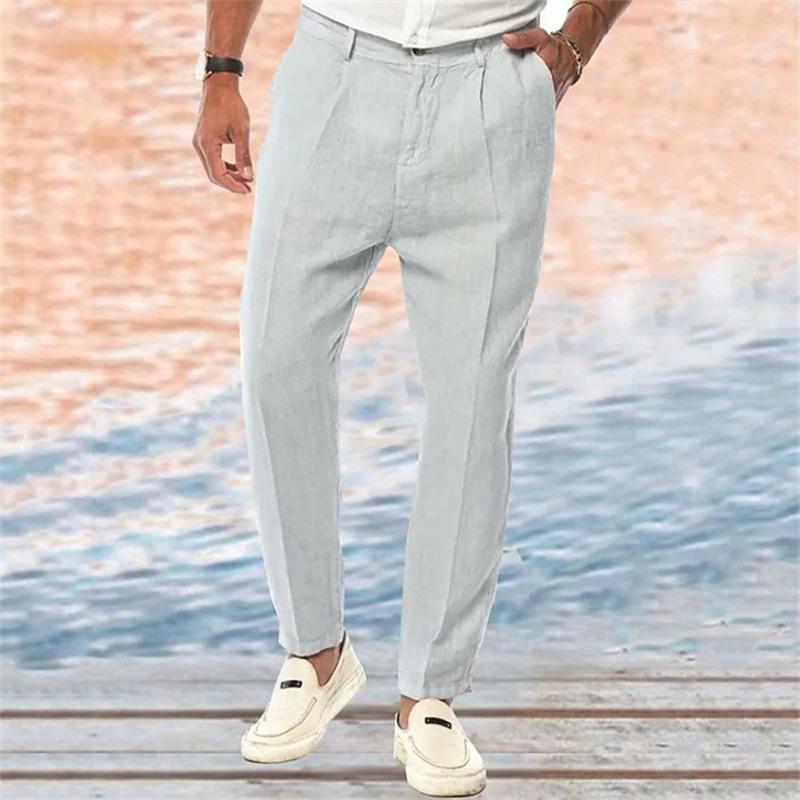 Sebastian - Pantaloni in lino solidi