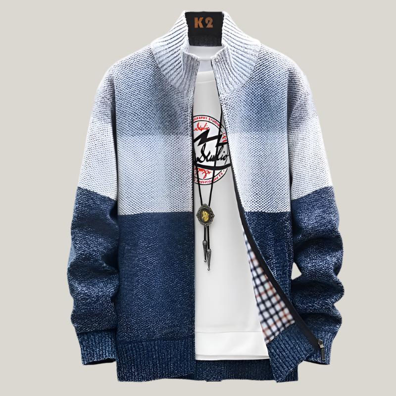 Gilet Jonna in fleece | Gilet a righe per uomo con fodera in fleece caldo